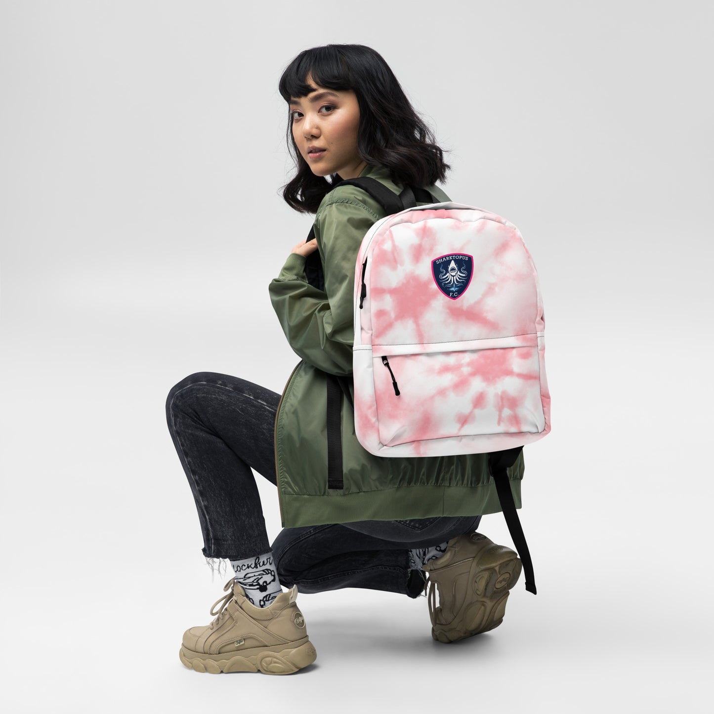Sharktopus Tie-dye Backpack (Pink)