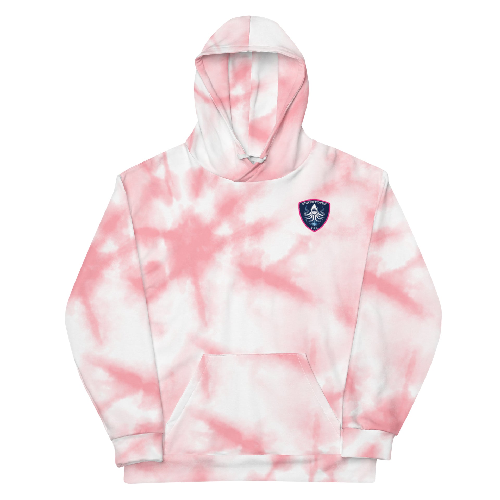 Sharktopus Unisex Tie-dye Pink Hoodie – Sharktopus FC Store